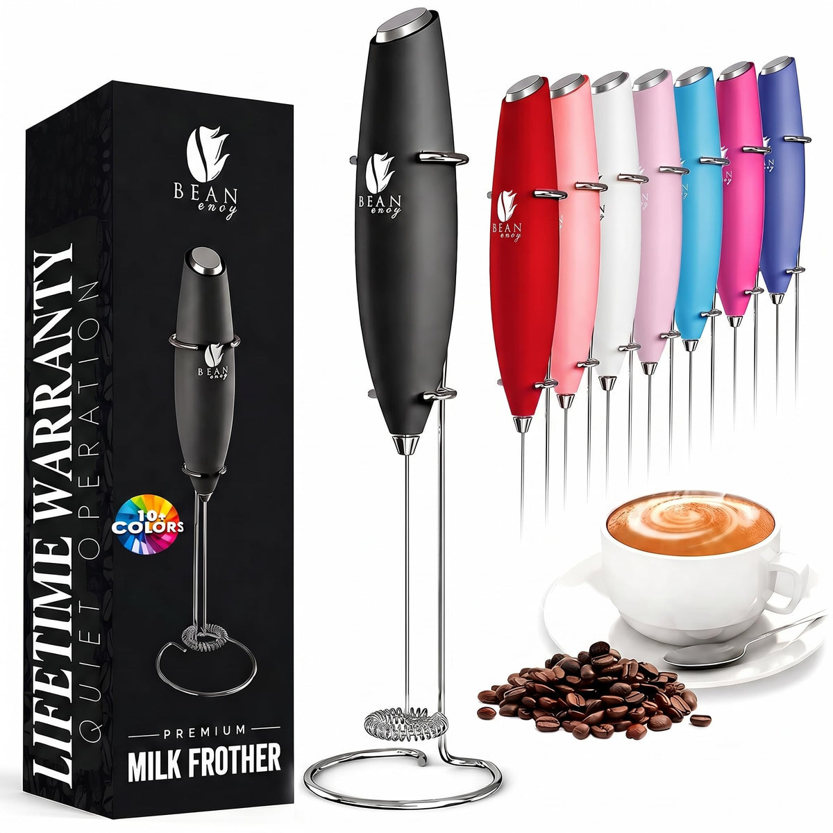 Black Handheld Milk Frother F868668