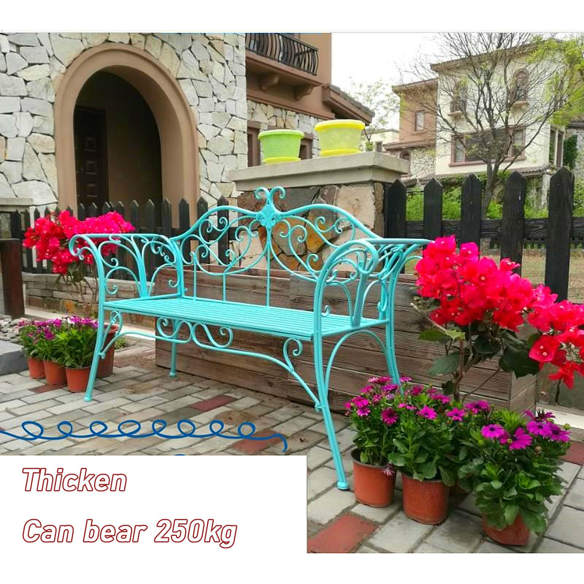 2-Seat Metal Outdoor Bench R131
