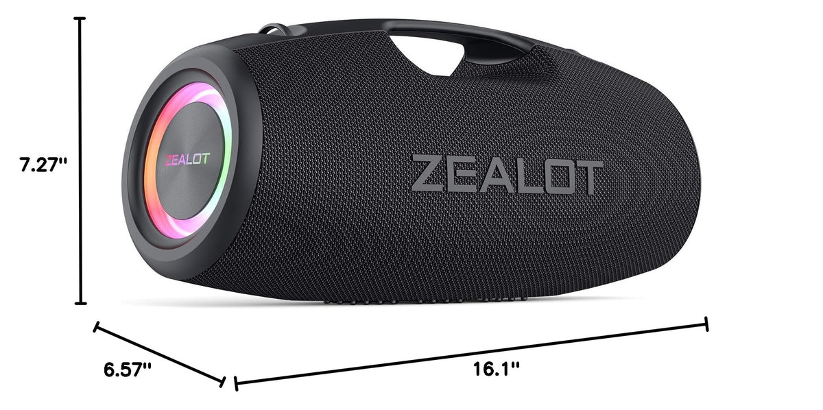 Black 120W Portable Waterproof Bluetooth Speaker P874028