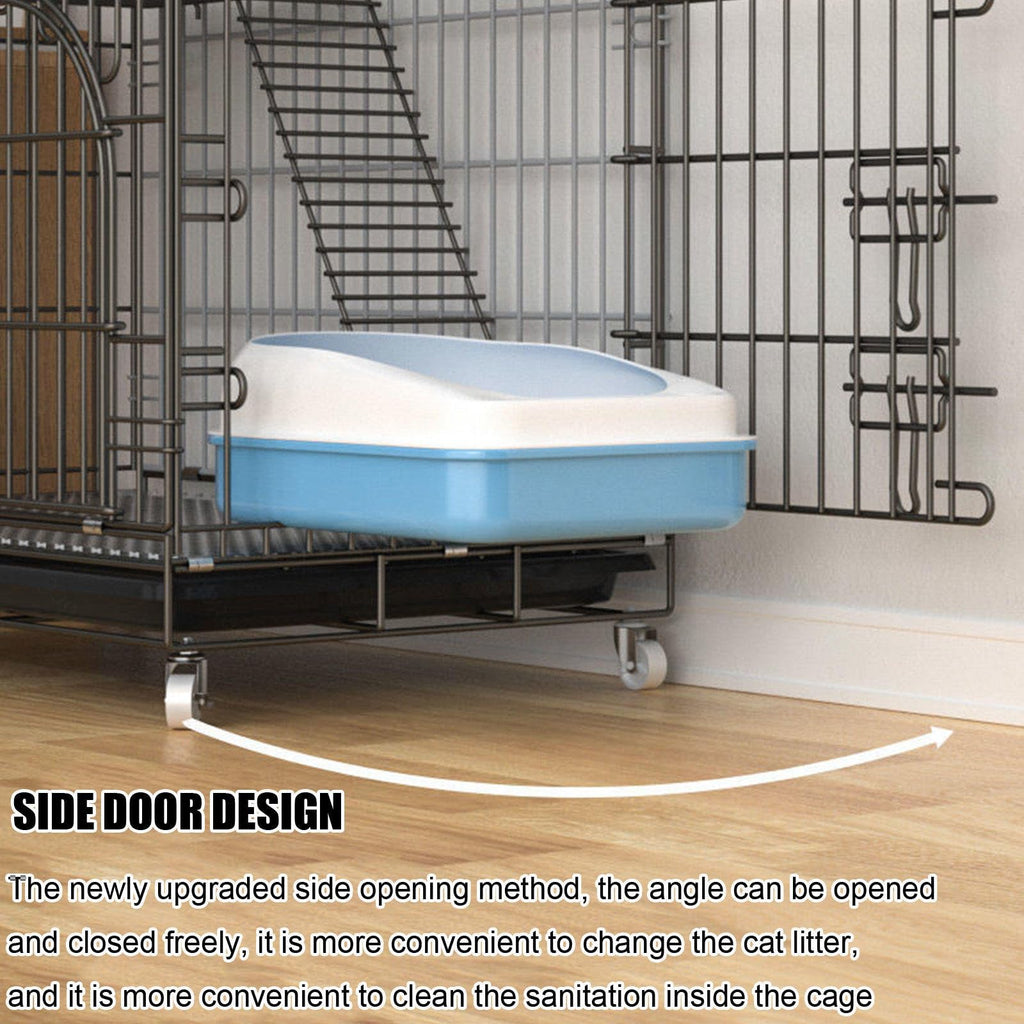 Collapsible Metal Wire Cat Cage with Wheels D845