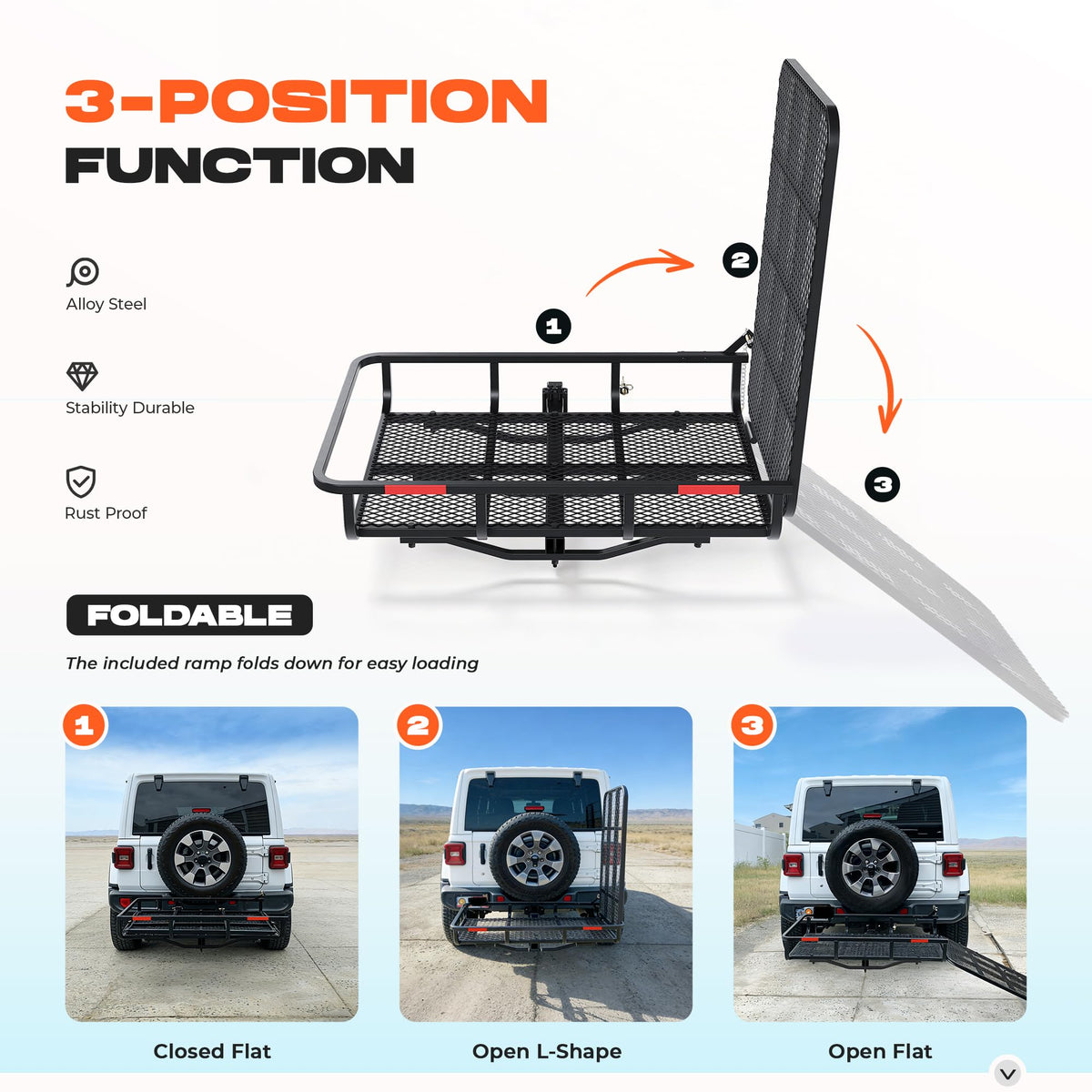 Hitch Mount Carrier with Folding Ramp K56992