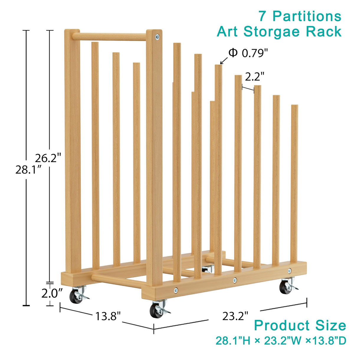 Canvas Storage Rack with Wheels and Handle Z49589