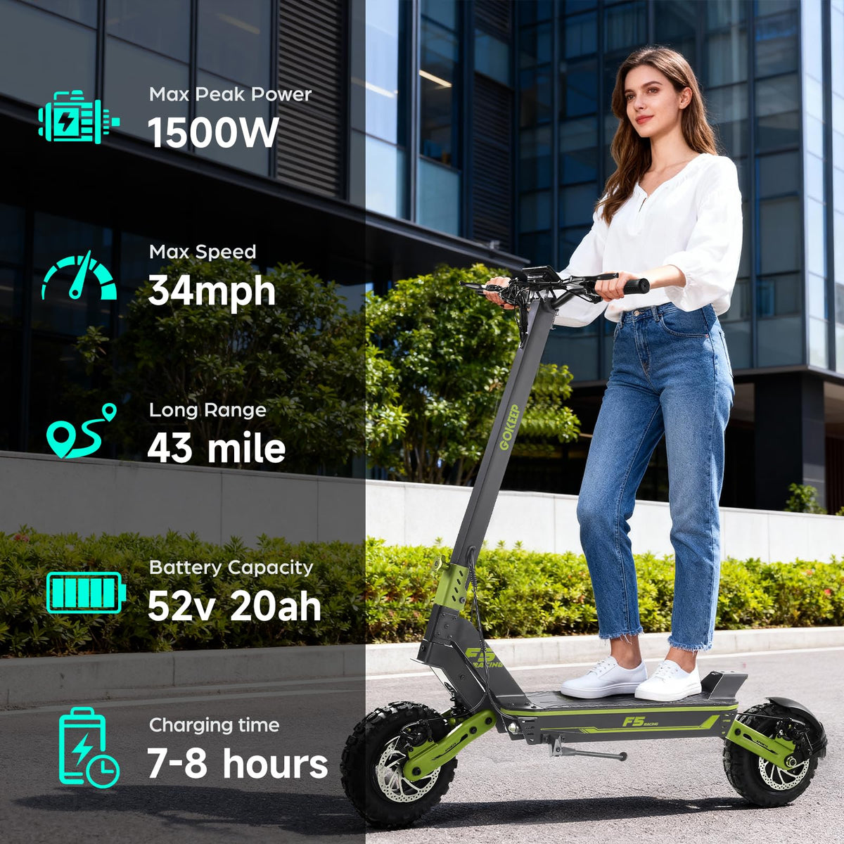 1500W 52V 20ah Electric Scooter E532169