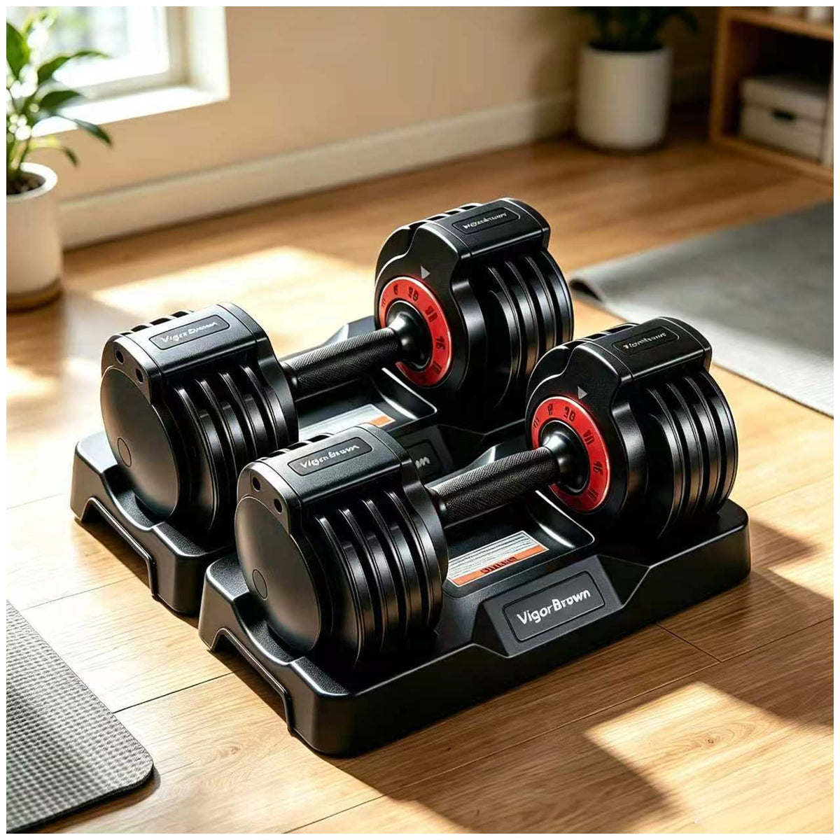 Adjustable Dumbbell Set with Storage Case R1377