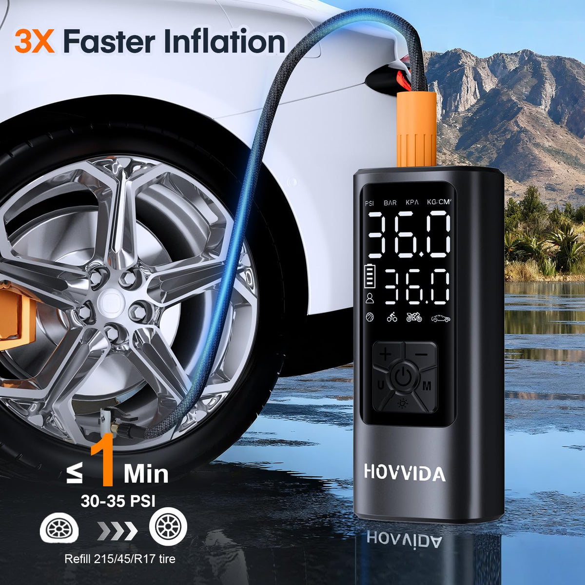 Portable Air Compressor 150PSI Digital Tire Inflator A88114