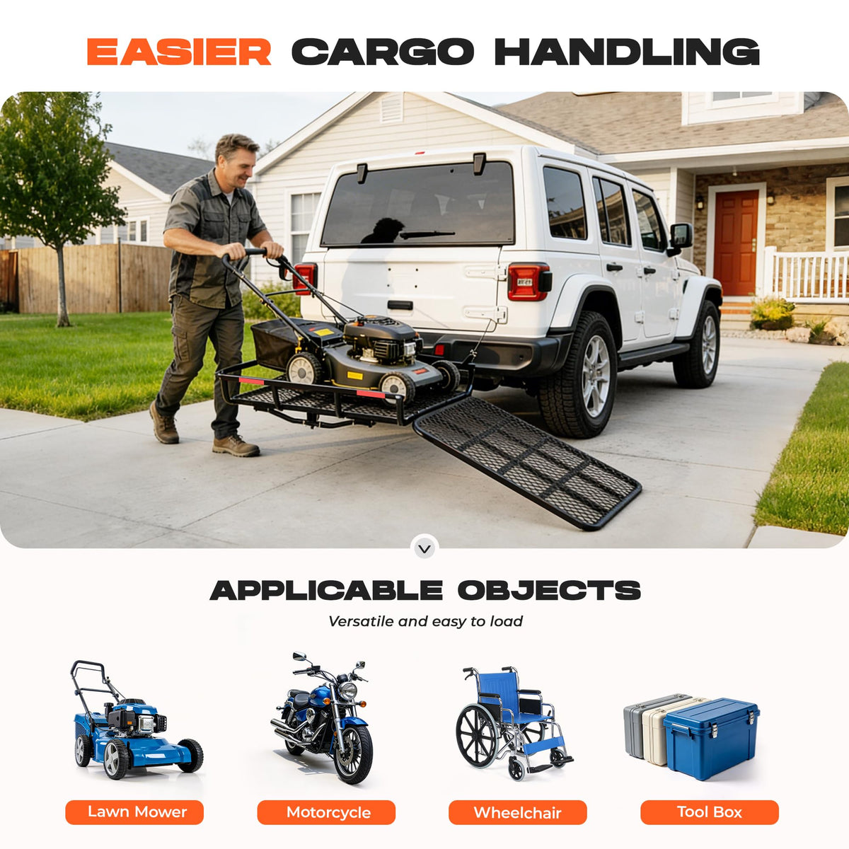 Hitch Mount Carrier with Folding Ramp K56992