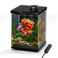 4 Gallon Ultra-Clear Glass Aquarium Kit with Auto Feeder N1123
