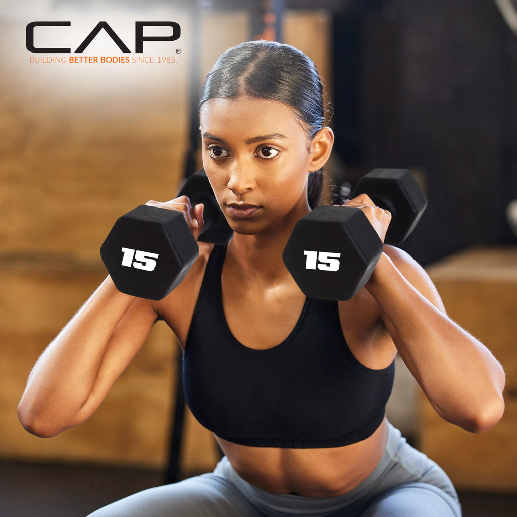 Black 20 lb Neoprene Dumbbell Pair U9829
