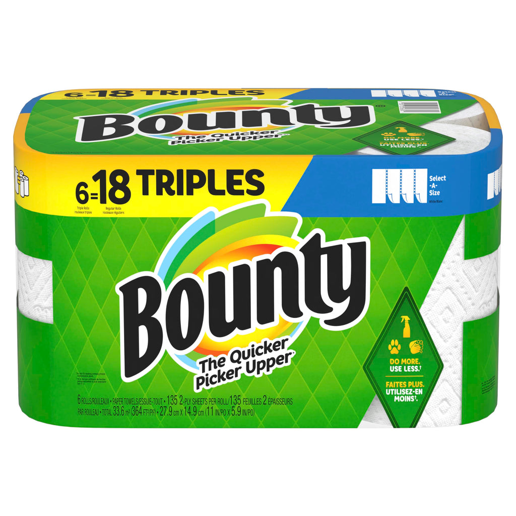White Paper Towels, 6 Triple Rolls F152