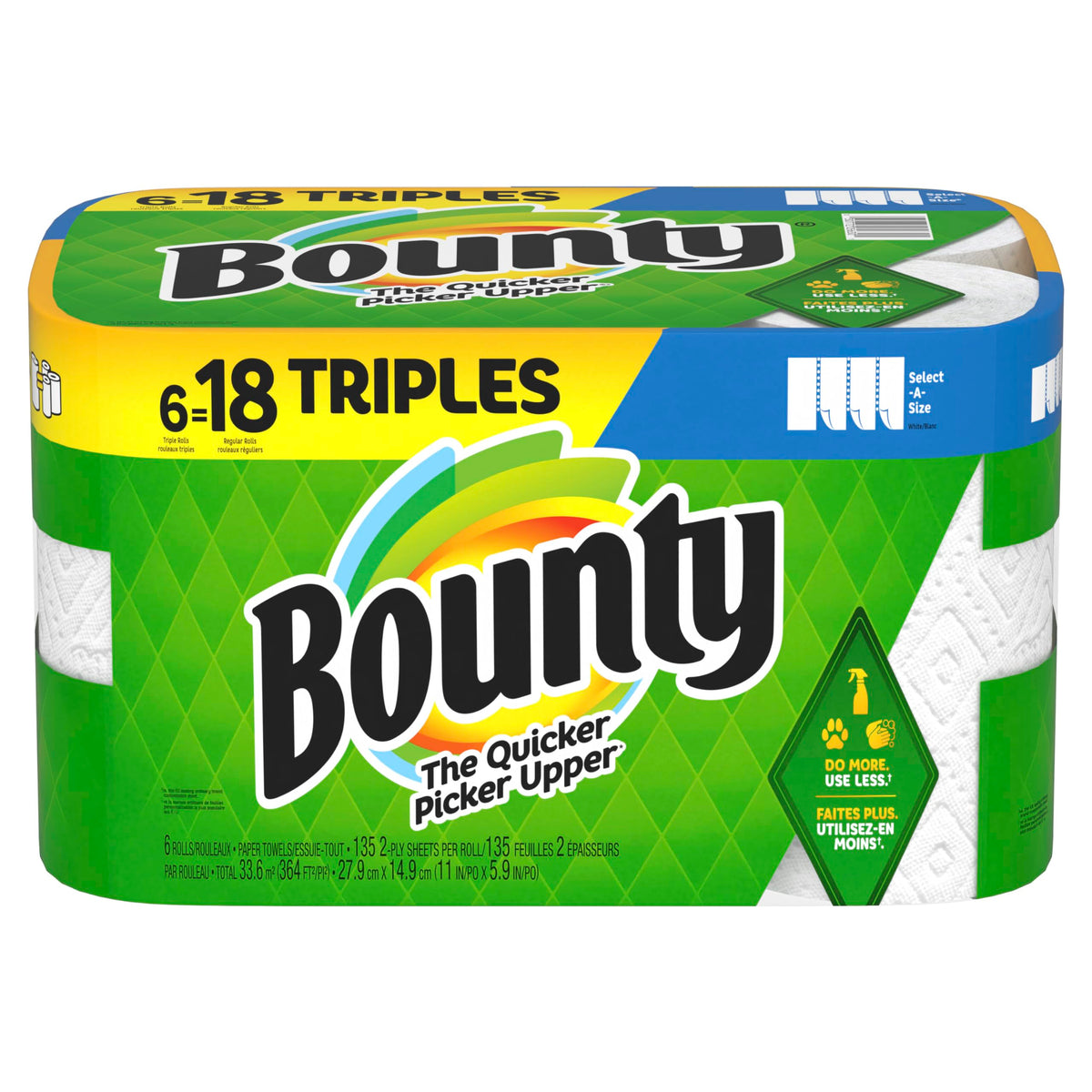 White Paper Towels, 6 Triple Rolls F152