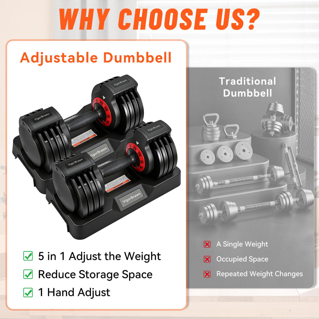 Adjustable Dumbbell Set with Storage Case R1377