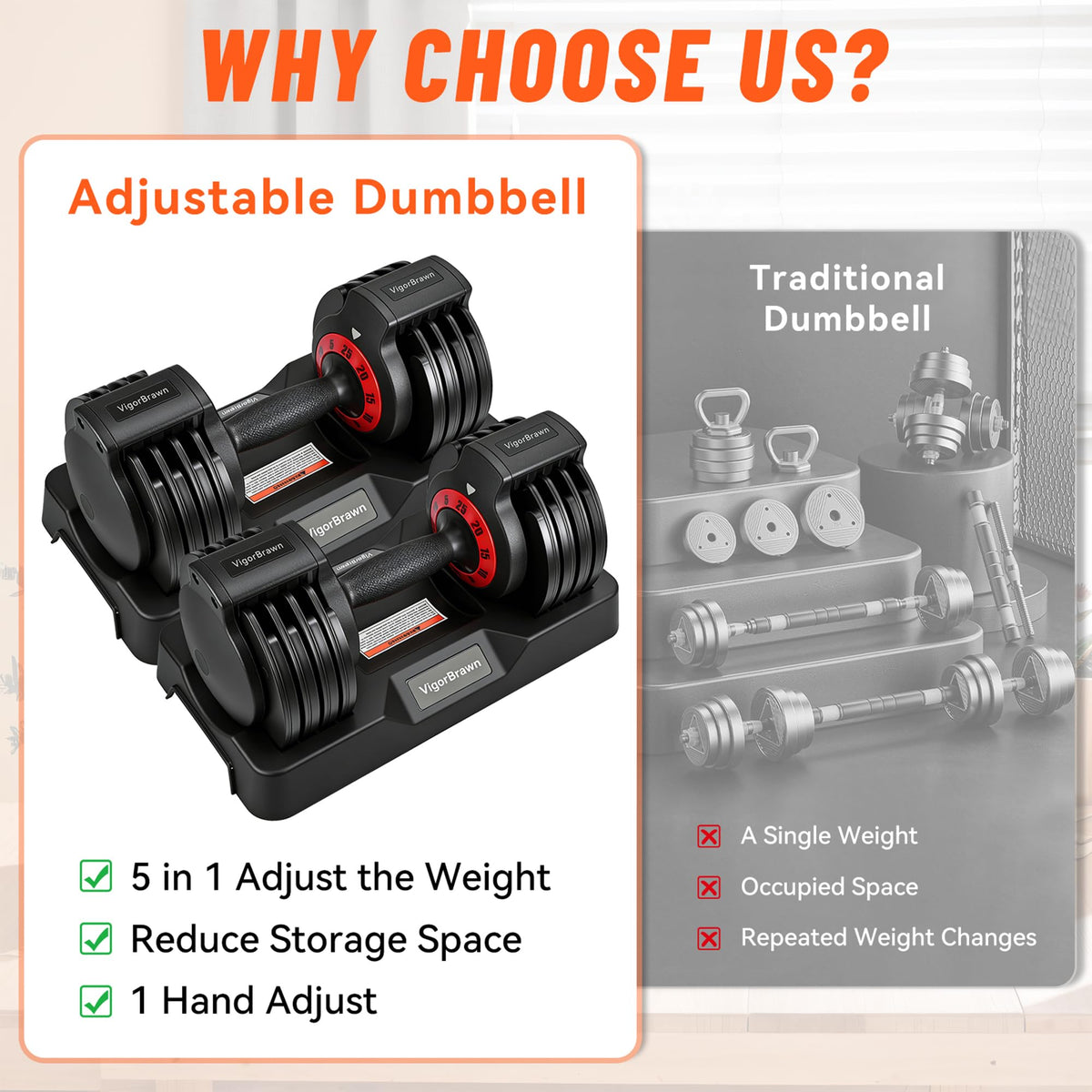 Adjustable Dumbbell Set with Storage Case R1377