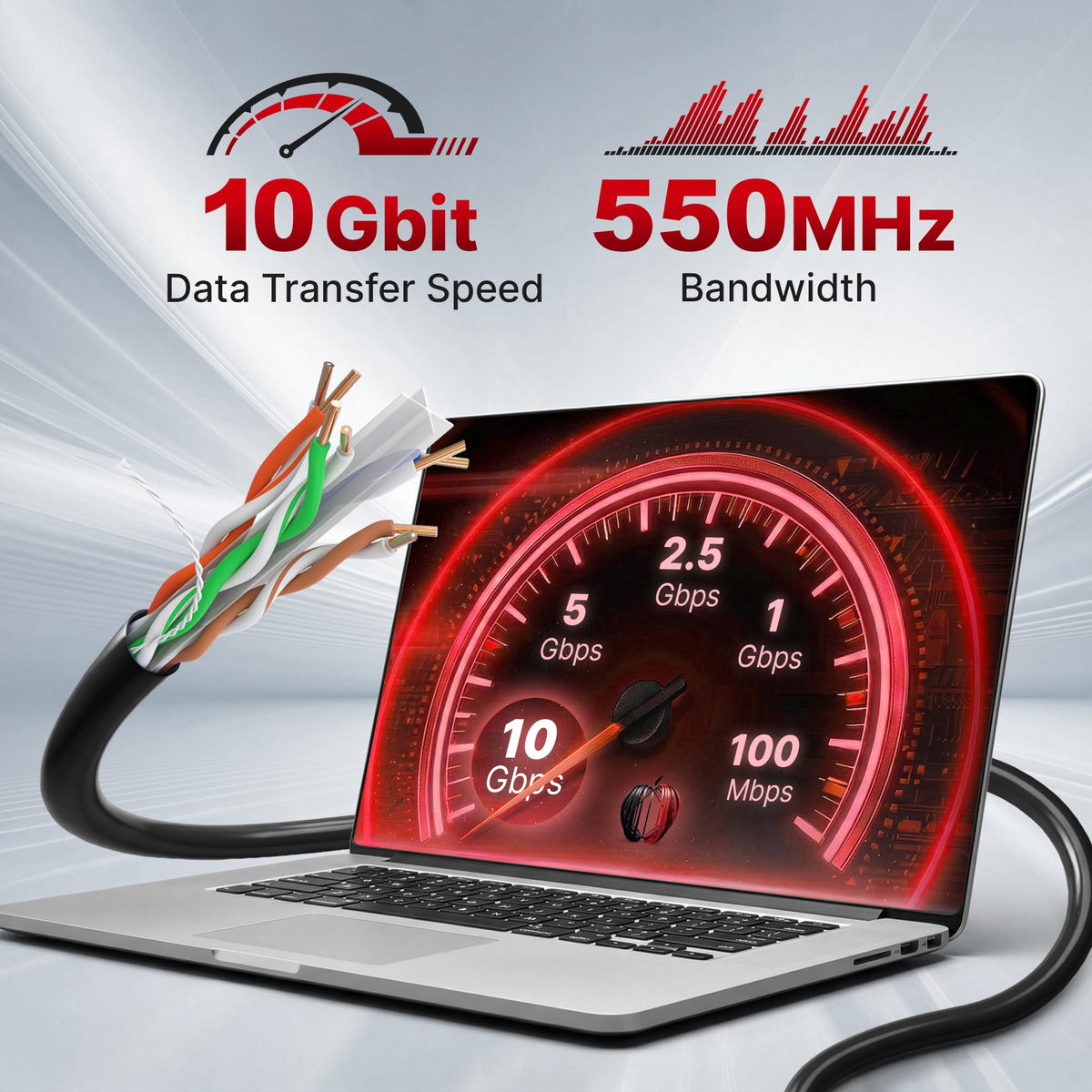 Cat 6 Plenum Ethernet Cable 1000ft Black F13660