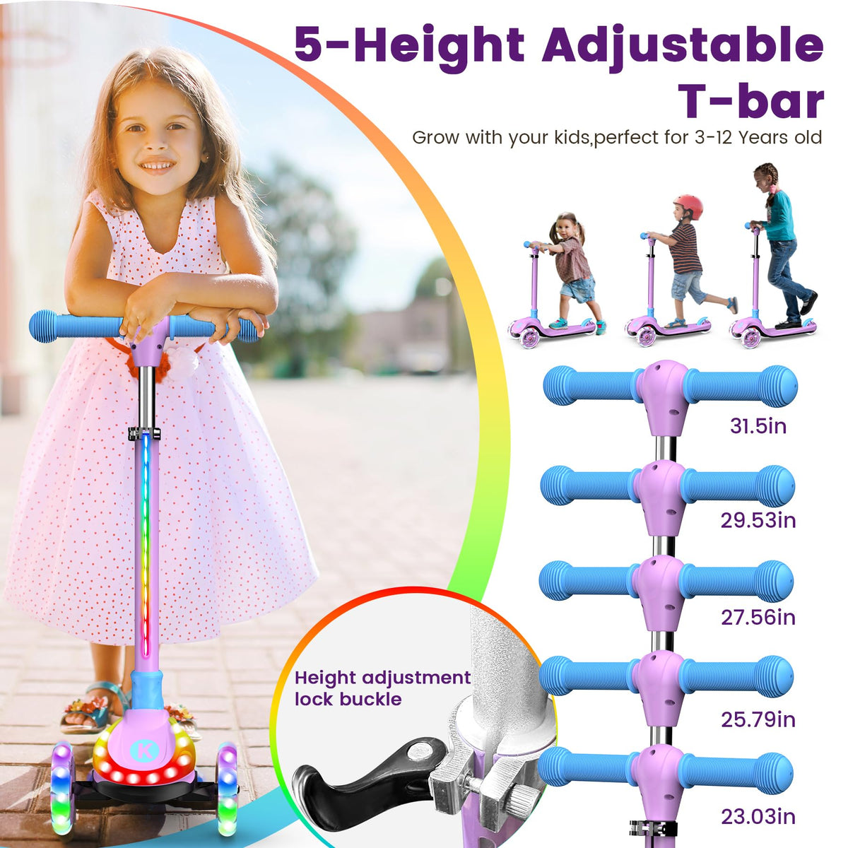 3 Wheel Foldable Kids Scooter S253762