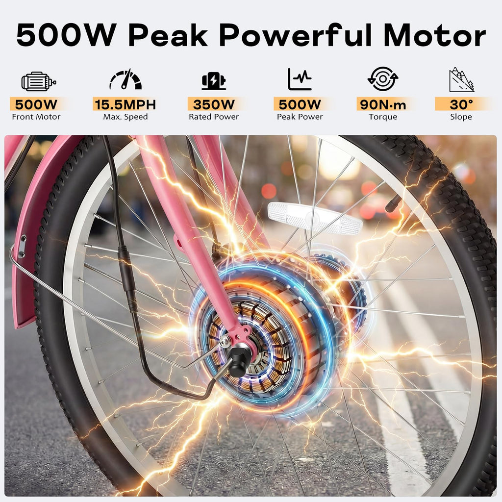 500W 3-Wheel Electric Trike with Removable Battery B58514