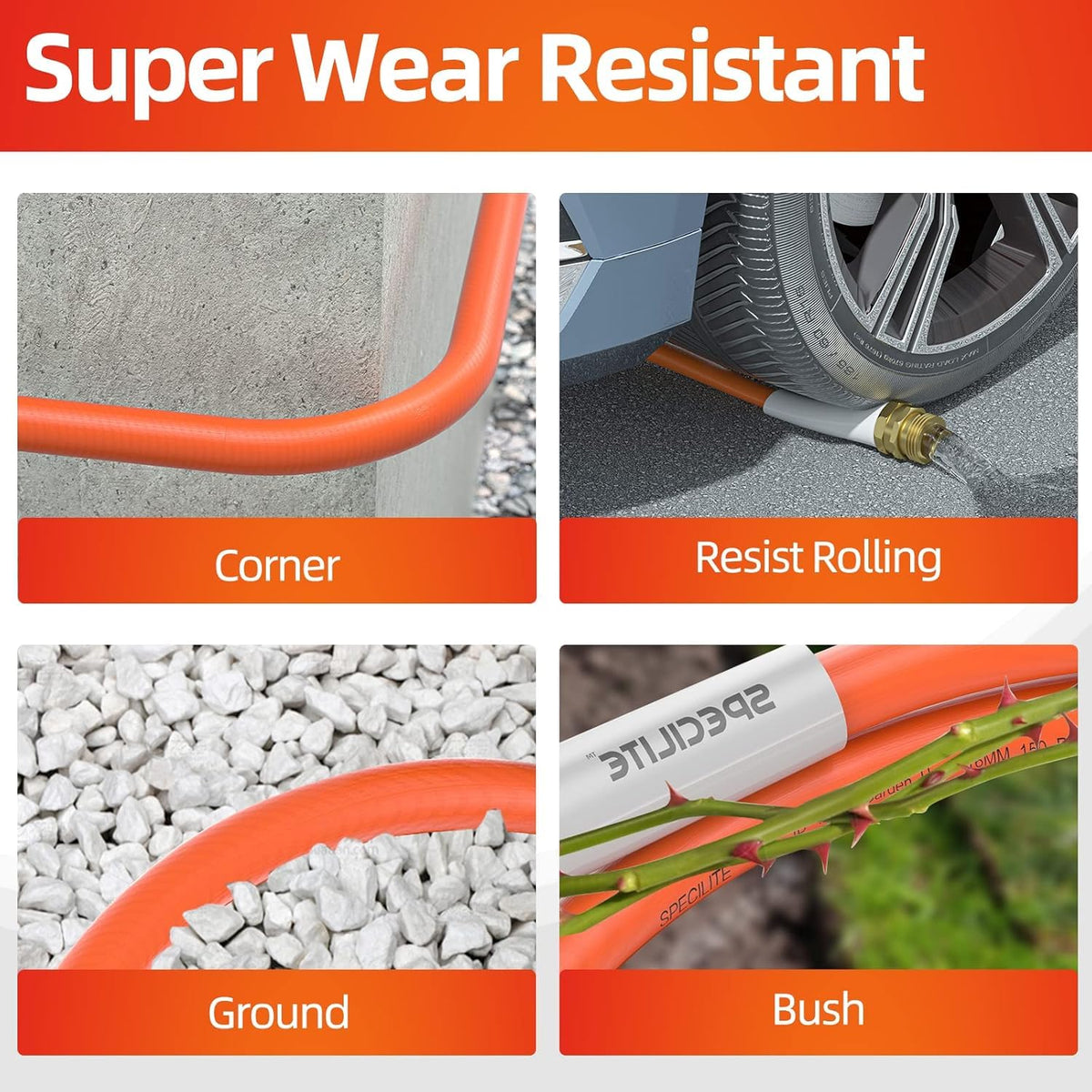 Garden Water Hose 50 ft x 5/8" Heavy Duty Flexible R29357