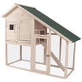 55 Inch 2-Tier Wooden Rabbit Hutch M272