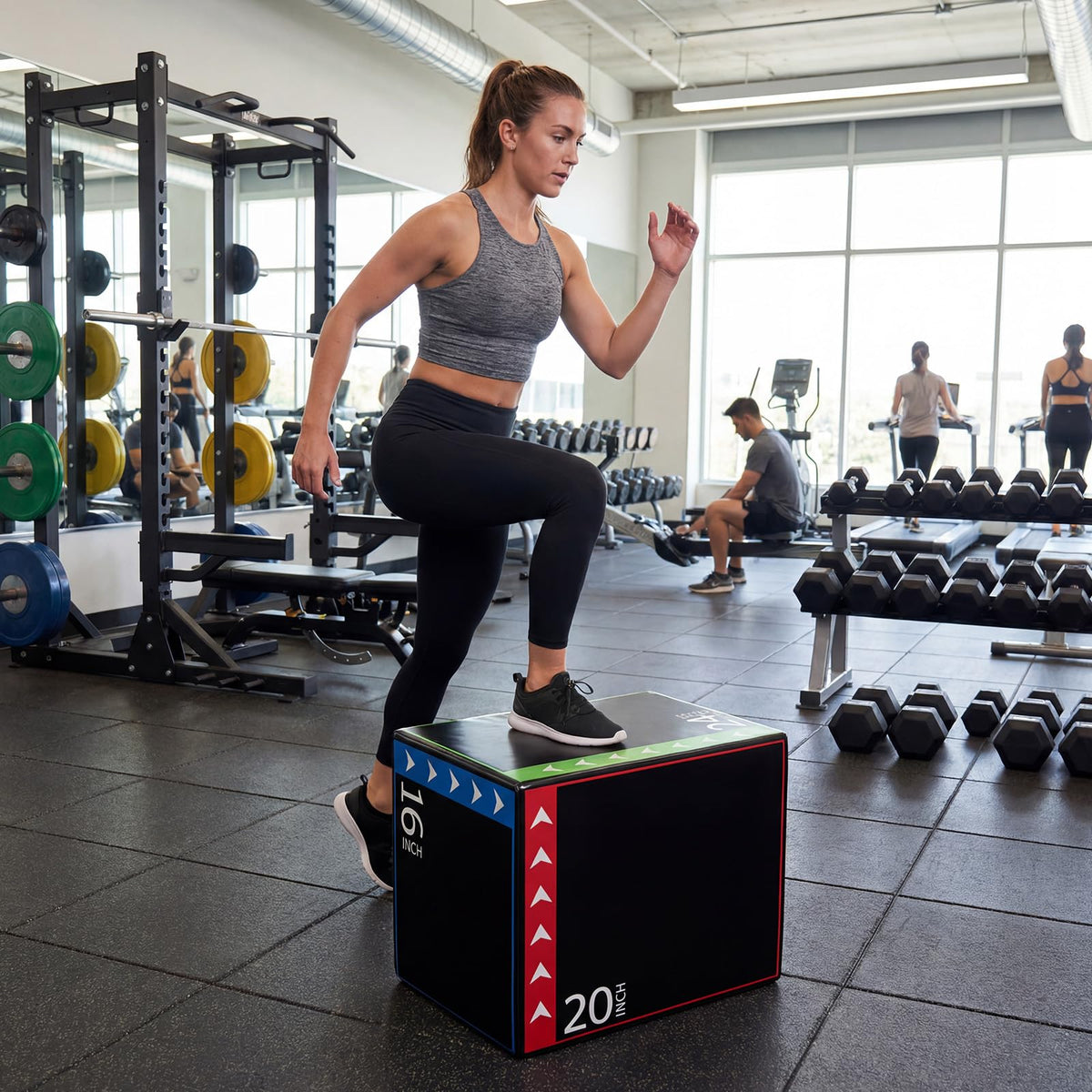 3 in 1 Plyometric Jump Box 16/20/24 Inch Soft Foam F511856