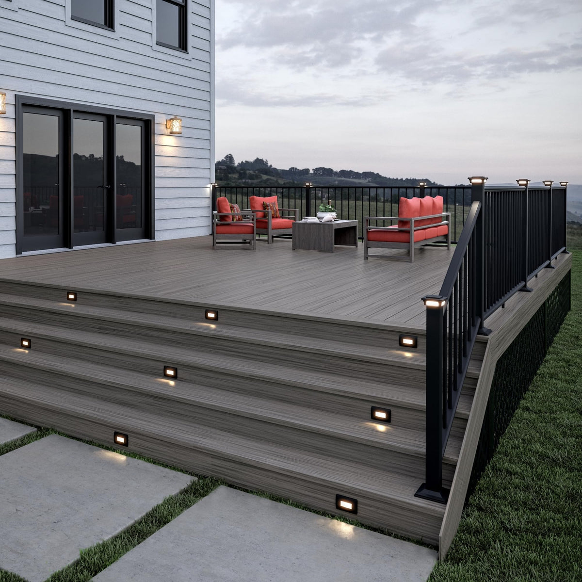 Aluminum Textured Black Line Rail Kit M91796