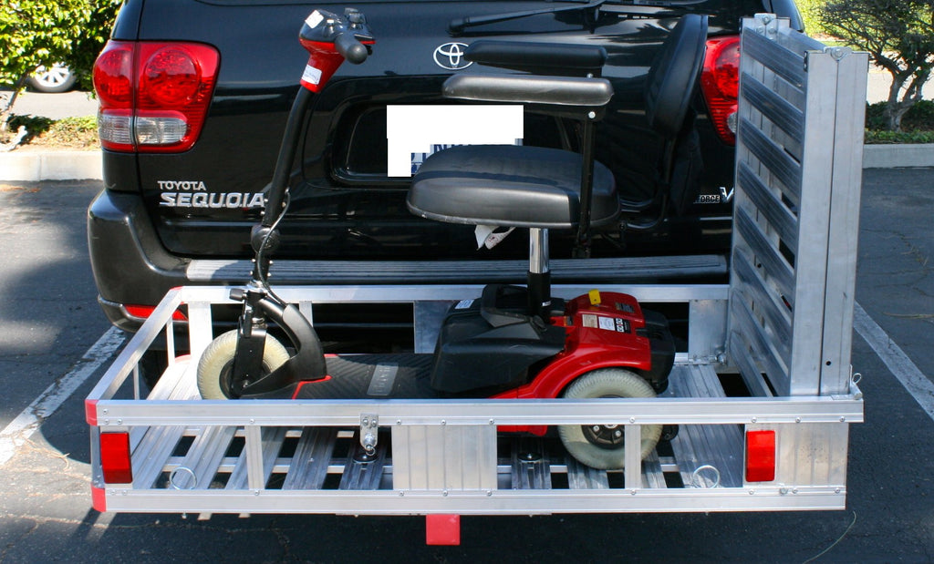 Aluminum Hitch Mount Wheelchair Carrier with Folding Ramp O824