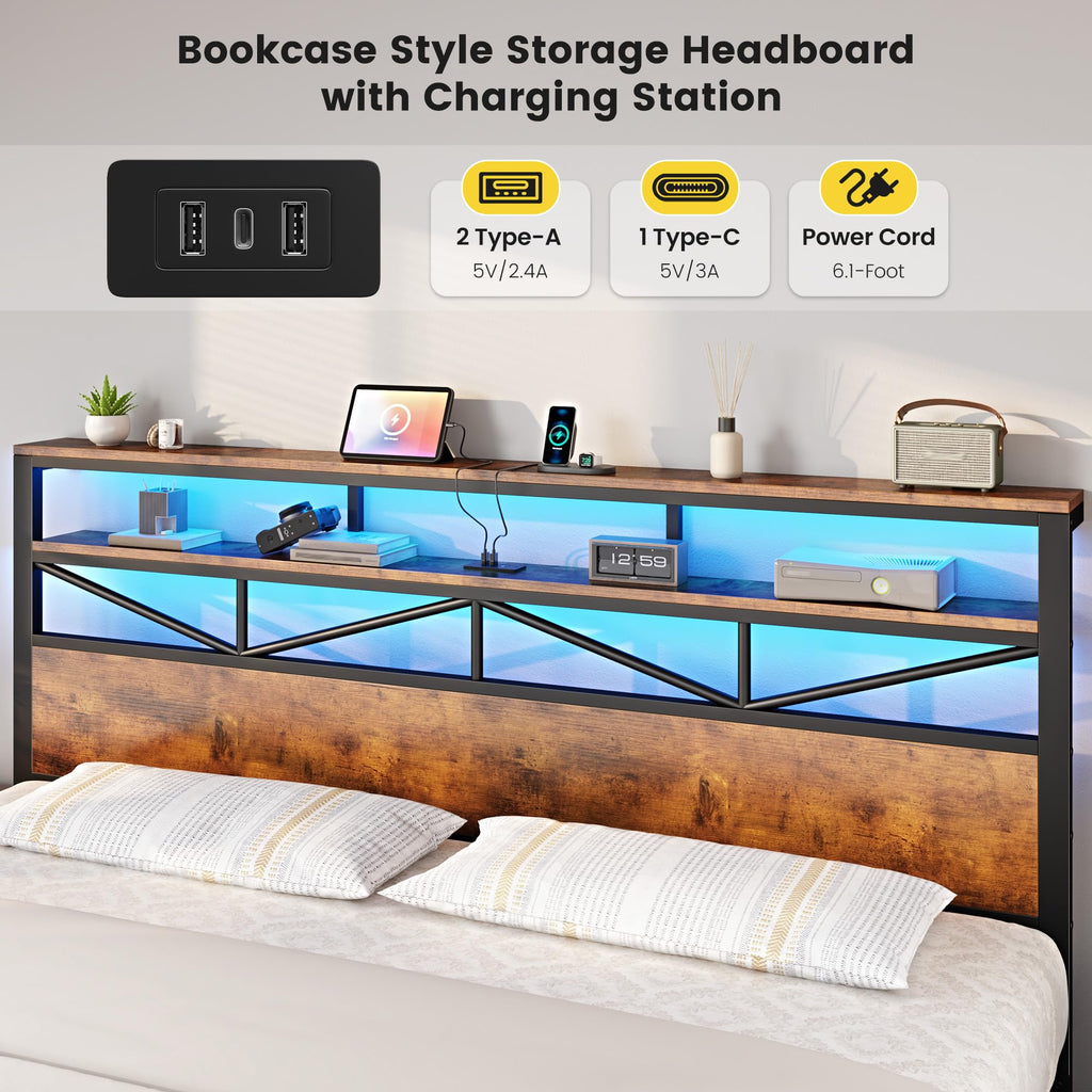 King Size Bed Frame with 4 Drawers G8970