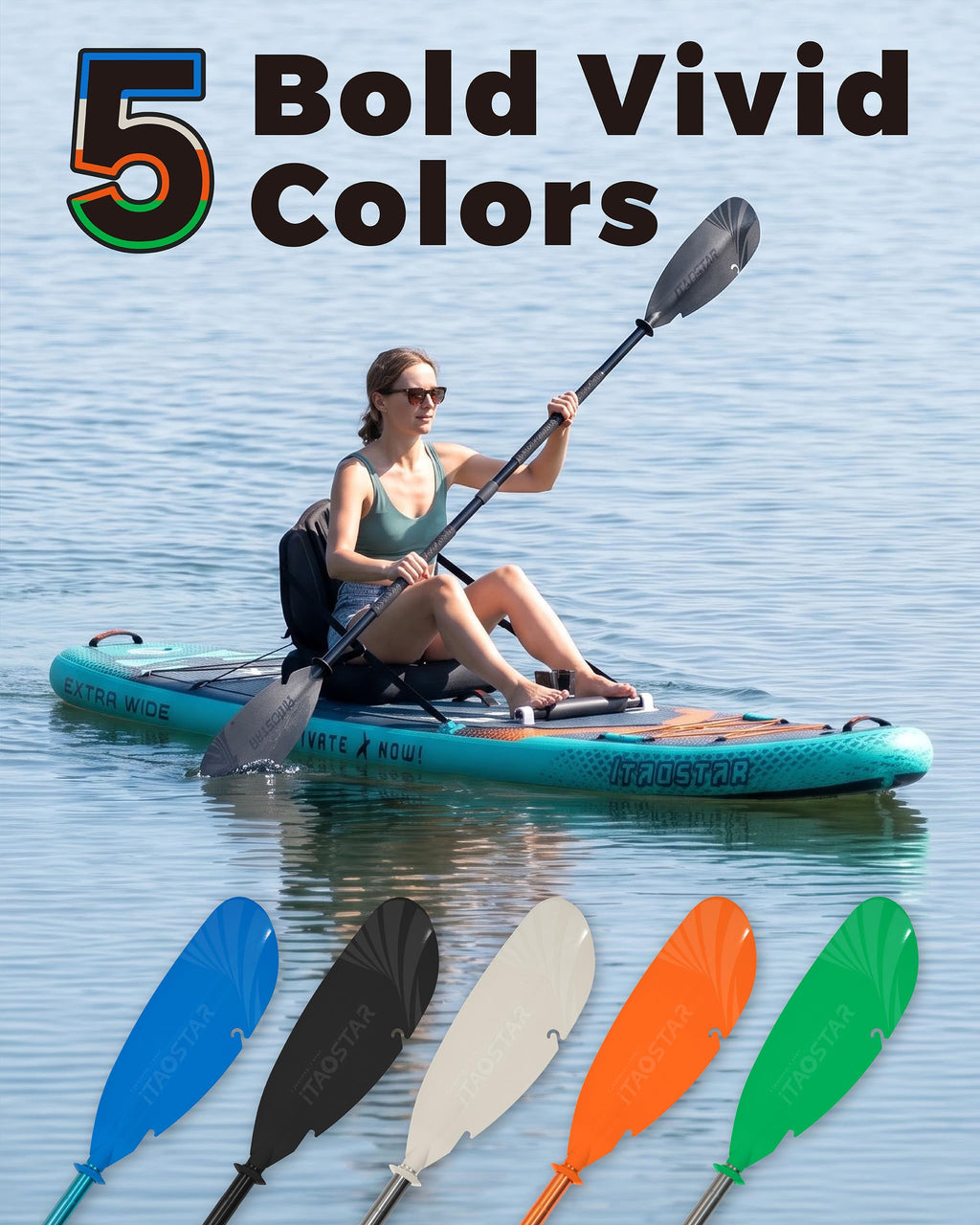 Adjustable Aluminum Kayak Paddle with Drip Rings O906938