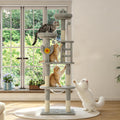 72in Gray Multi-Level Cat Tree with Transparent Capsule K2458