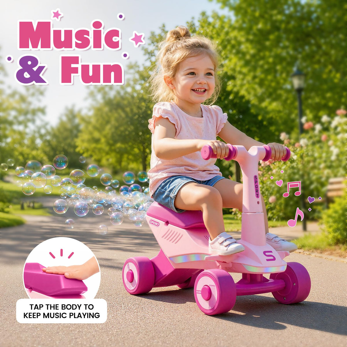 Electric Baby Balance Bike with Bubble Machine N49108