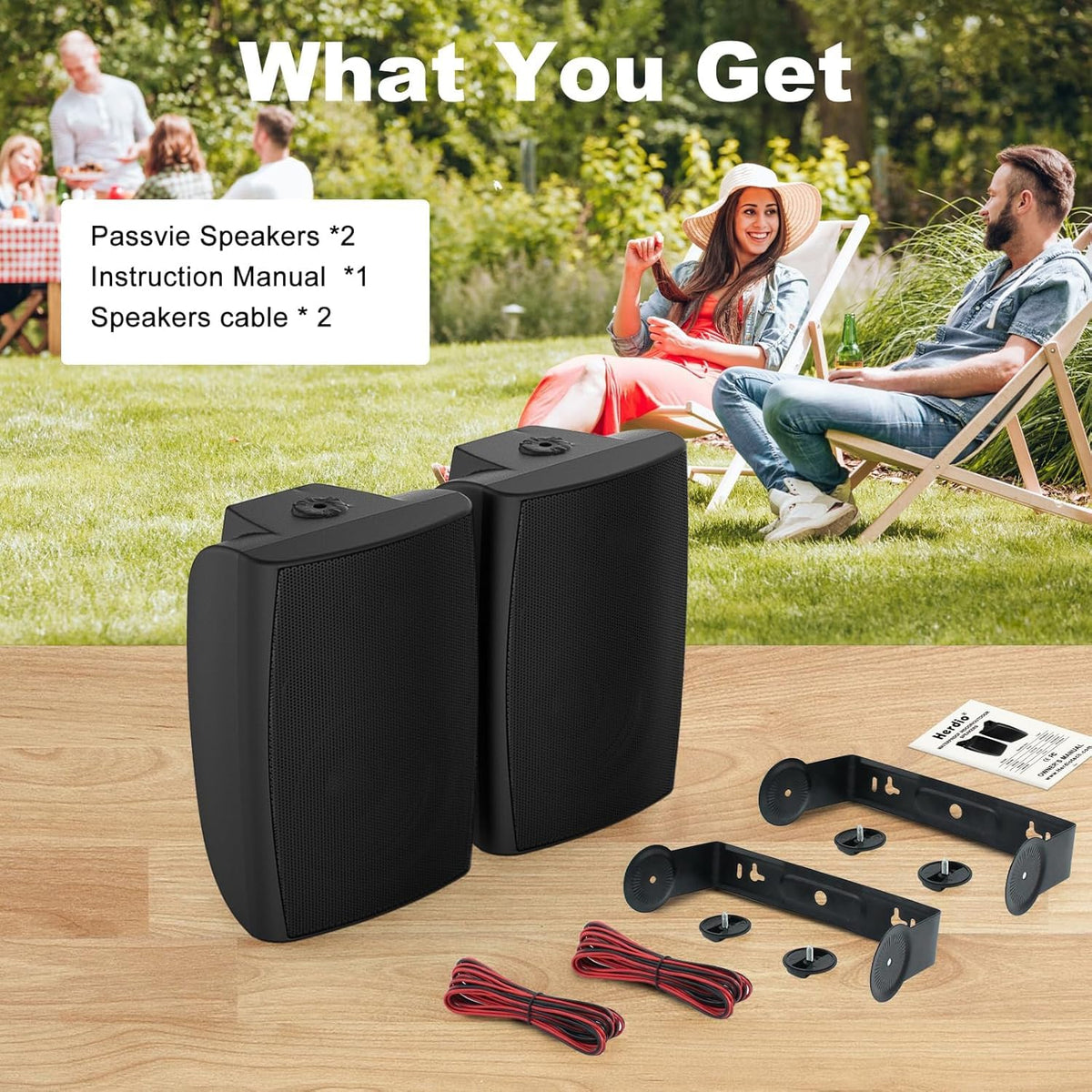 8 Inch 600W Passive Waterproof Wired Outdoor Speakers E8982