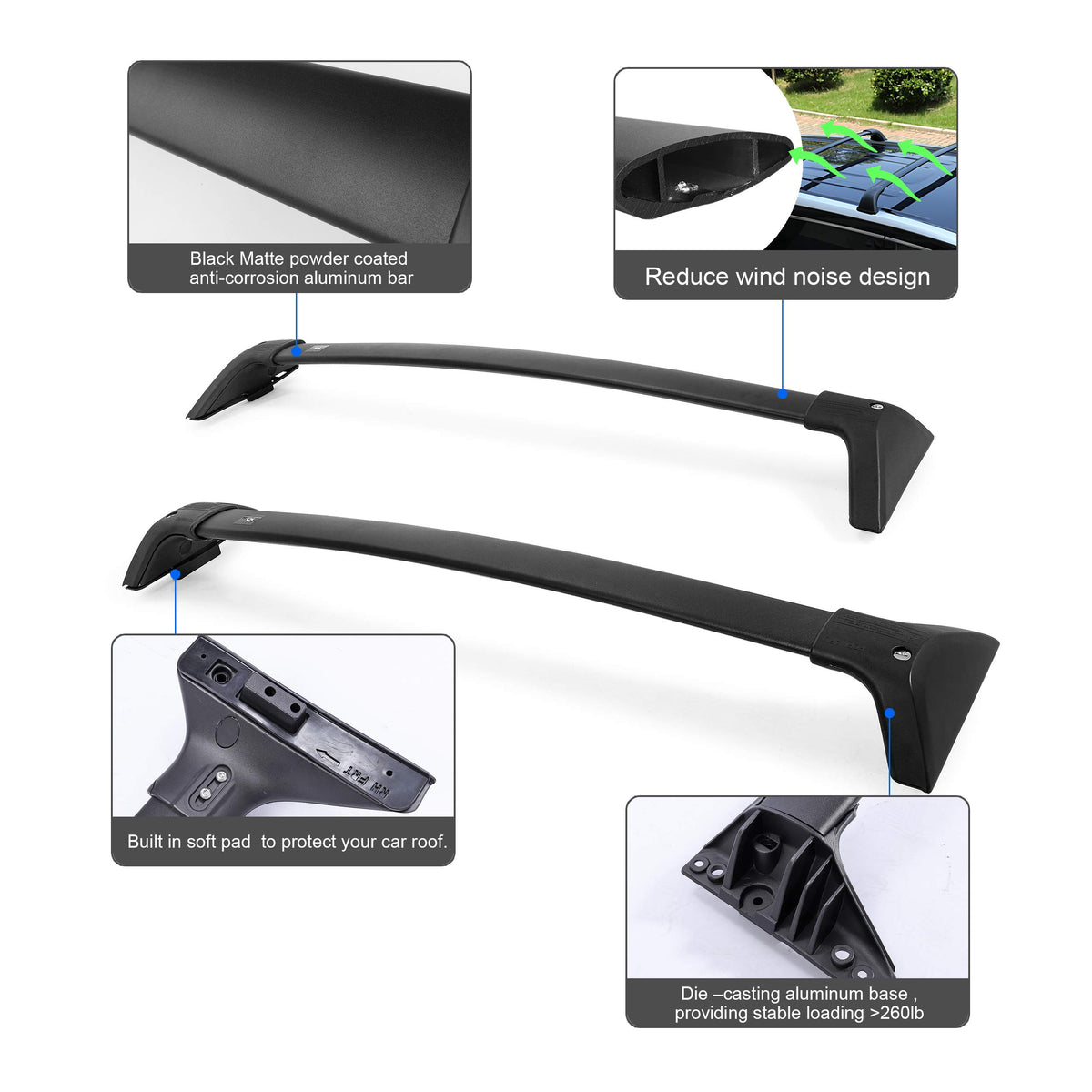 Lockable 260lbs Roof Rack Crossbar S181