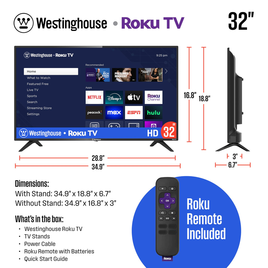 32 Inch HD Smart TV with Wi-Fi and Bluetooth S528649