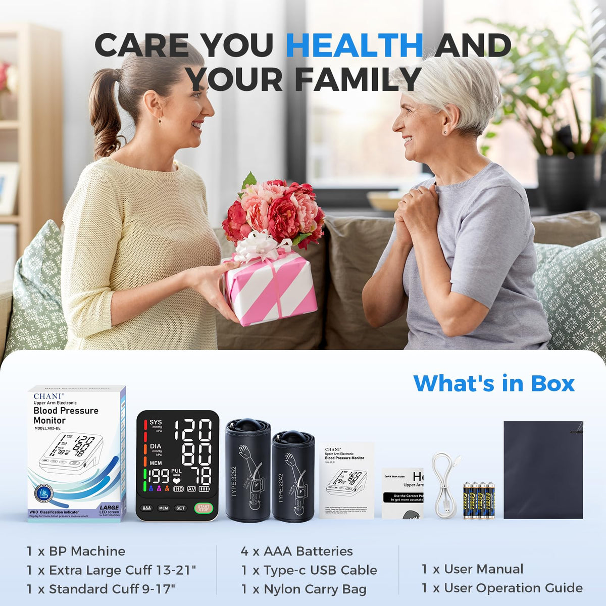 Automatic Blood Pressure Monitor & 2 Cuffs I323809