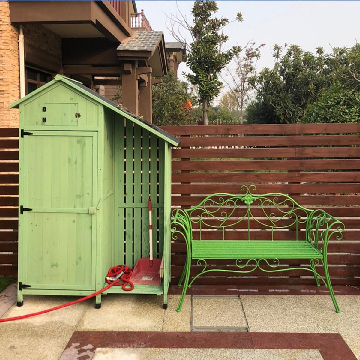 2-Seat Metal Outdoor Bench R131