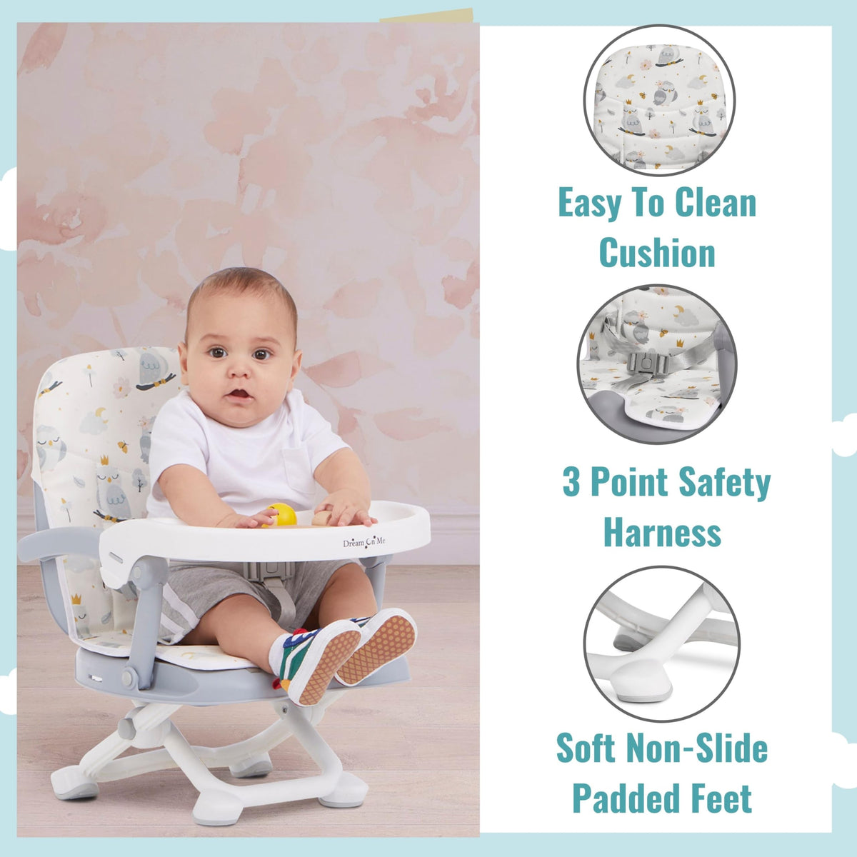 Booster Seat for Babies 6–36 Months, 3-in-1 Adjustable Portable Z542983