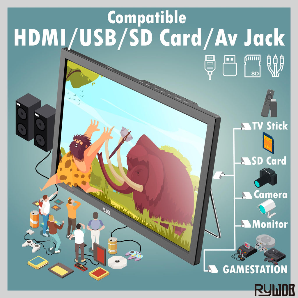 15.6" Portable Digital TV with ATSC Tuner O58133