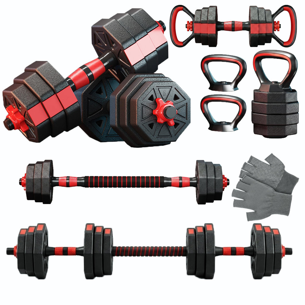 45LB Adjustable Dumbbell & Barbell Weight Set R3304
