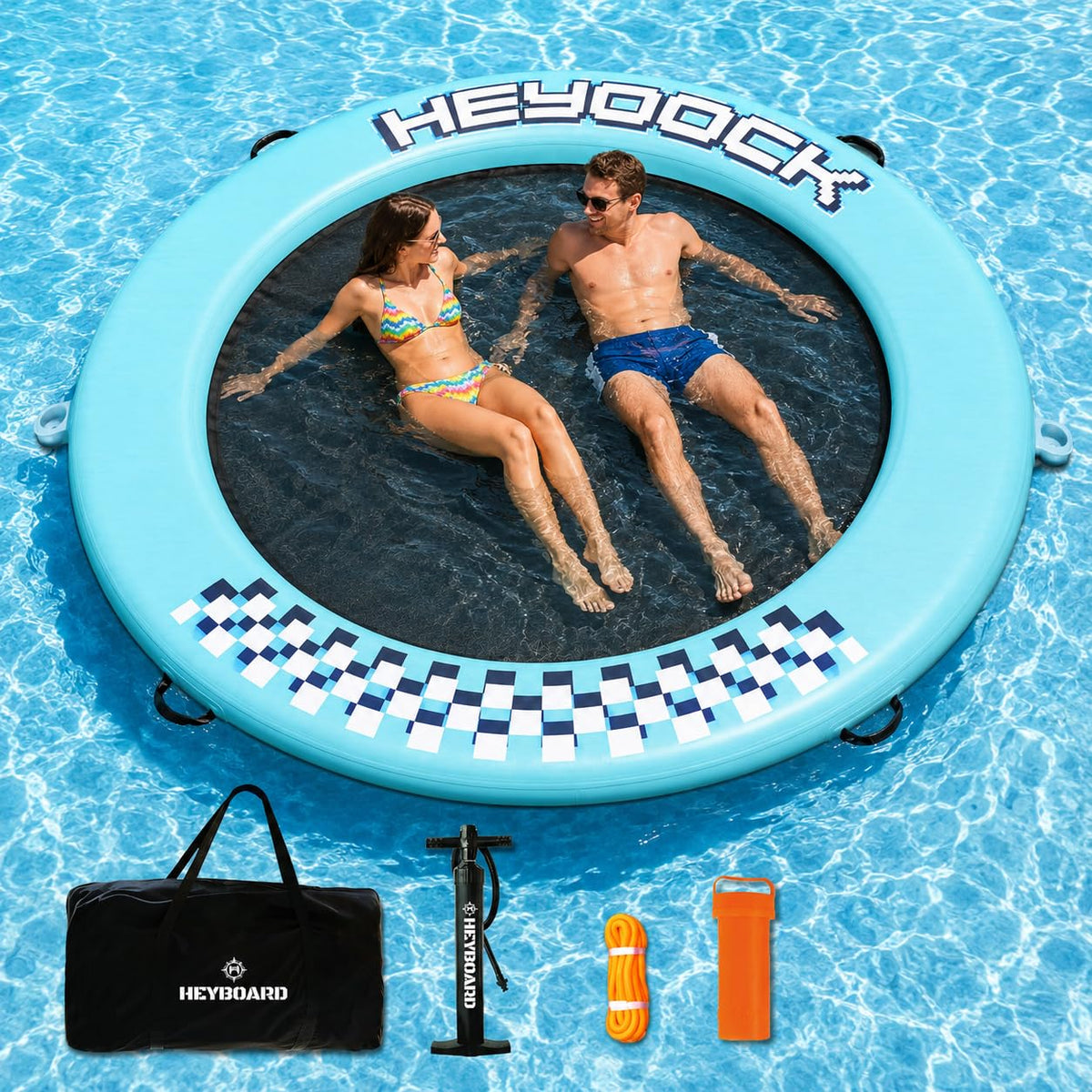 Inflatable Floating Ring Dock with Mesh, 8 FT B5899