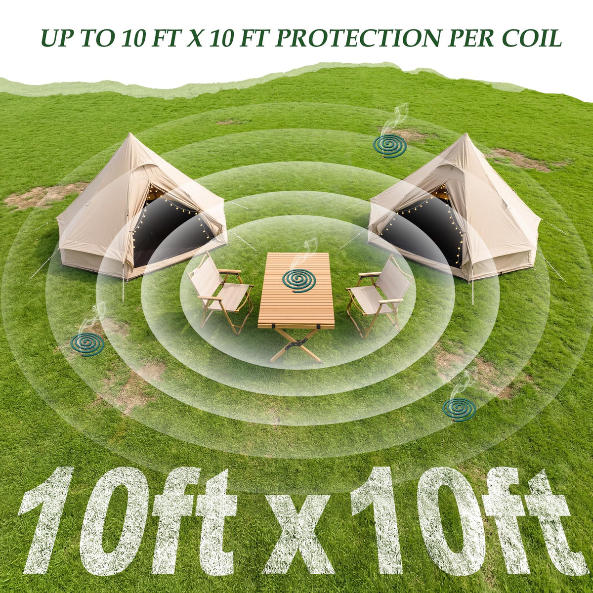 Mosquito Repellent Incense Coils with Citronella Oil, 20 Count J3310