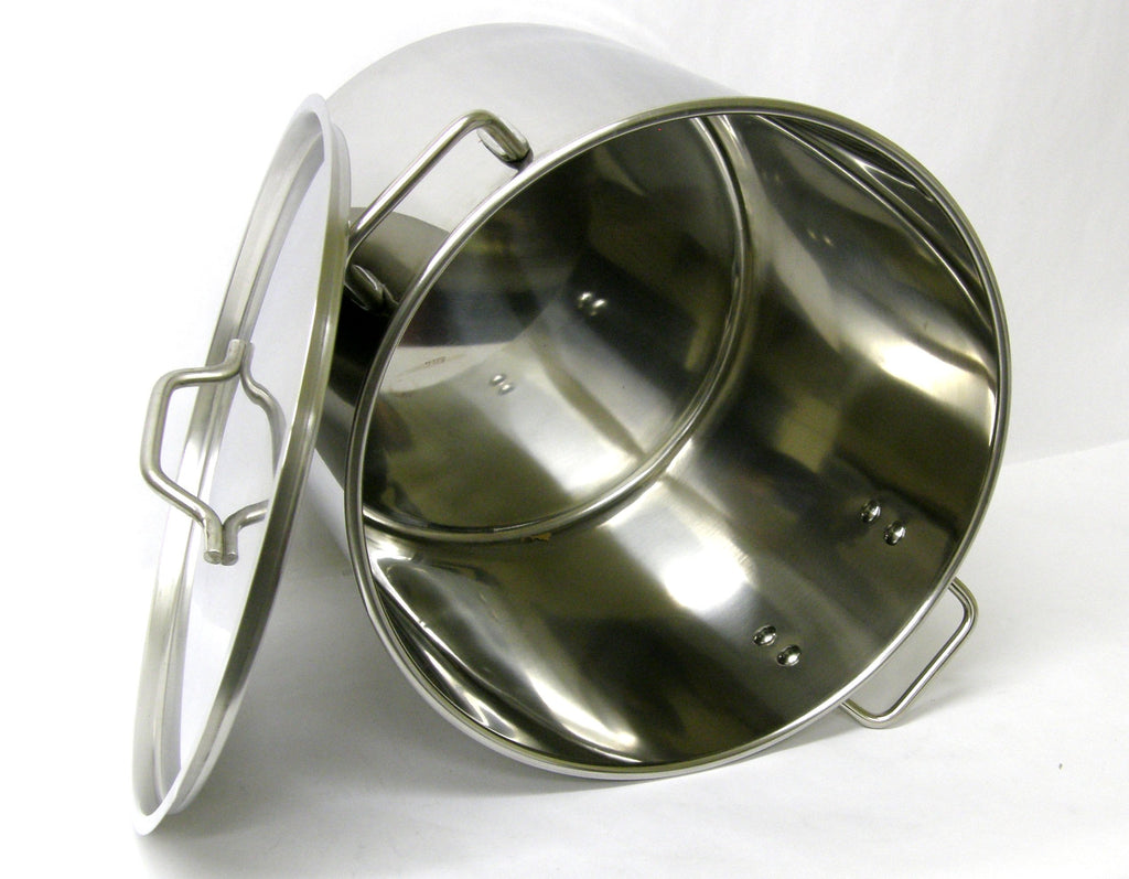 60 Quart Stainless Steel Stock Pot with Rack & Lid U40055