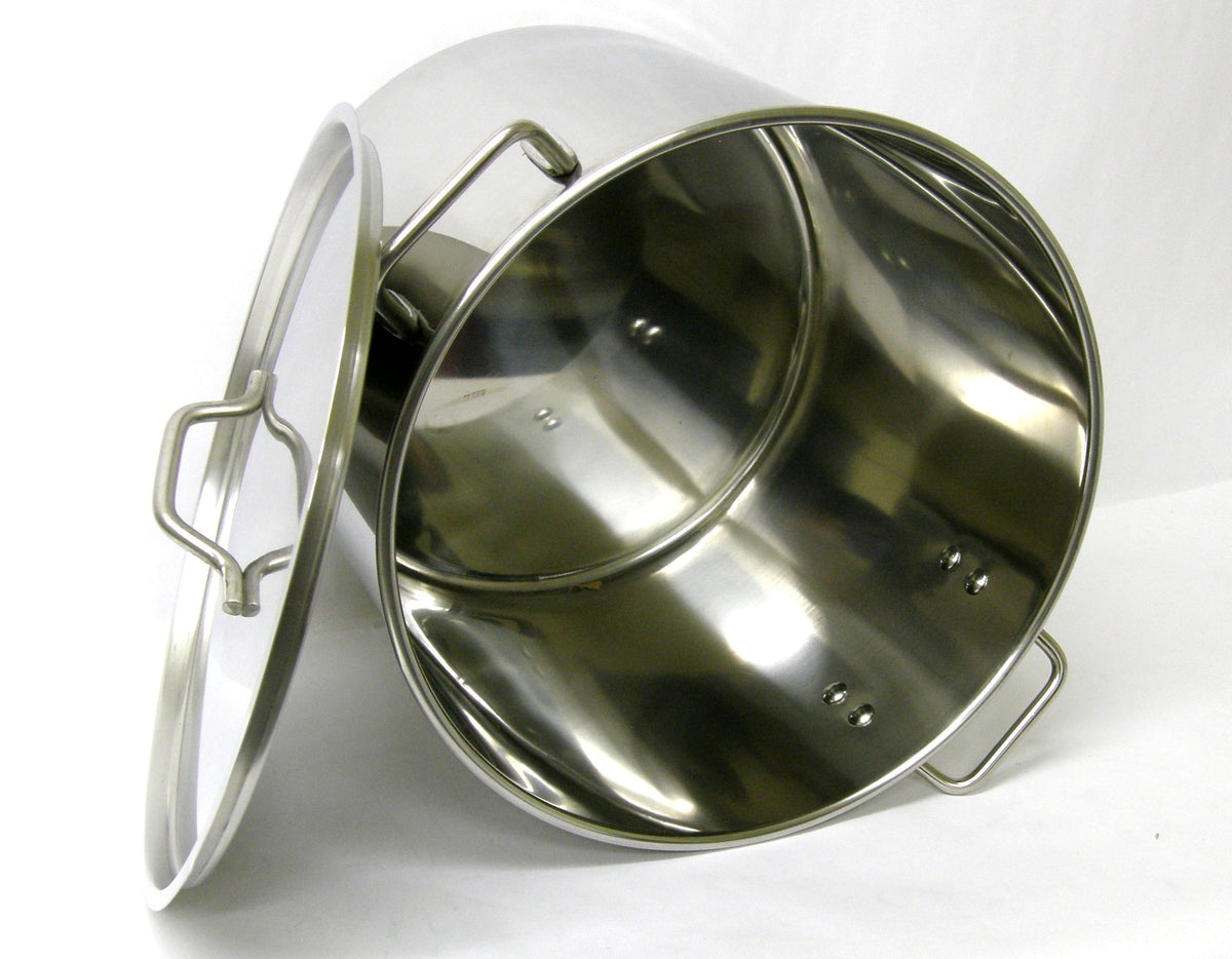 60 Quart Stainless Steel Stock Pot with Rack & Lid U40055
