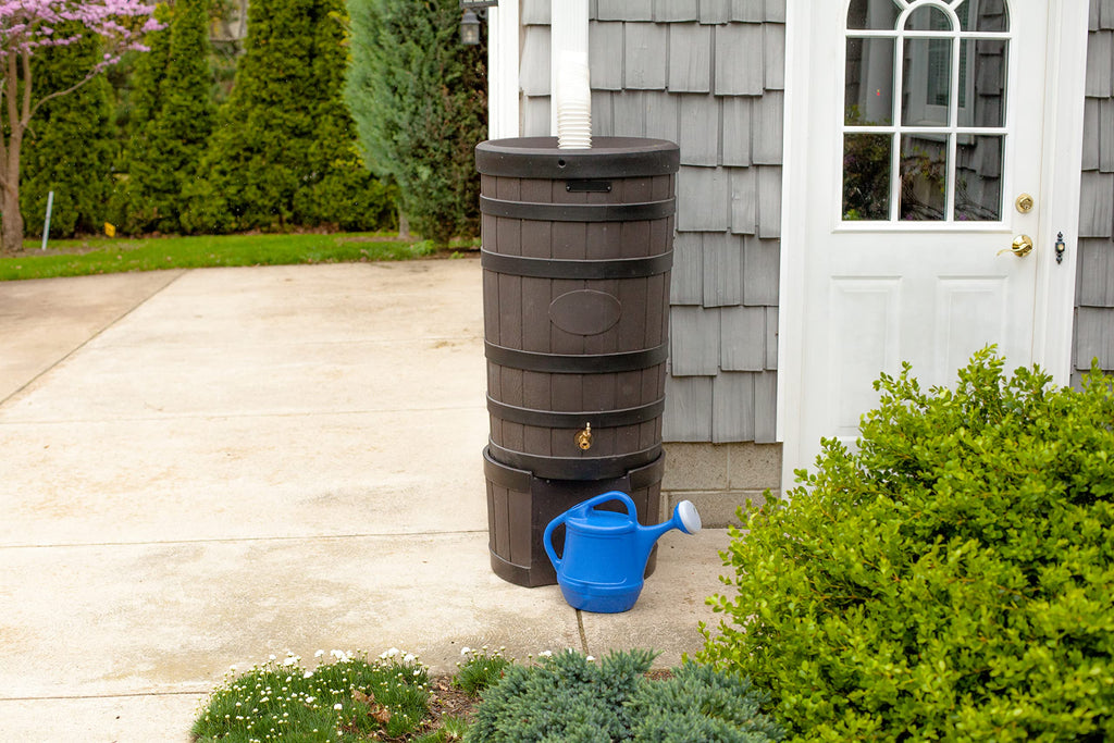Oak Rain Barrel with Stand E243656