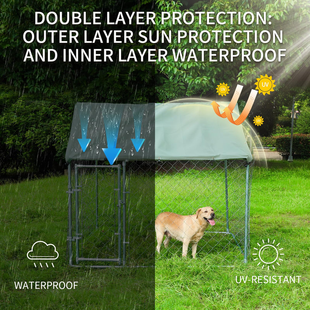 80"x80"x70" Outdoor Dog Kennel Q66896