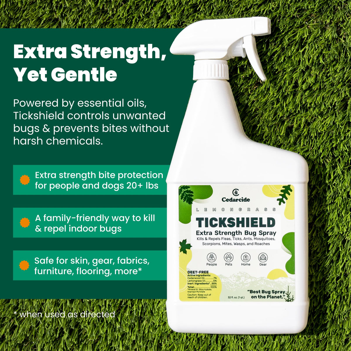 Cedar Oil Tick & Mosquito Repellent Spray V462321