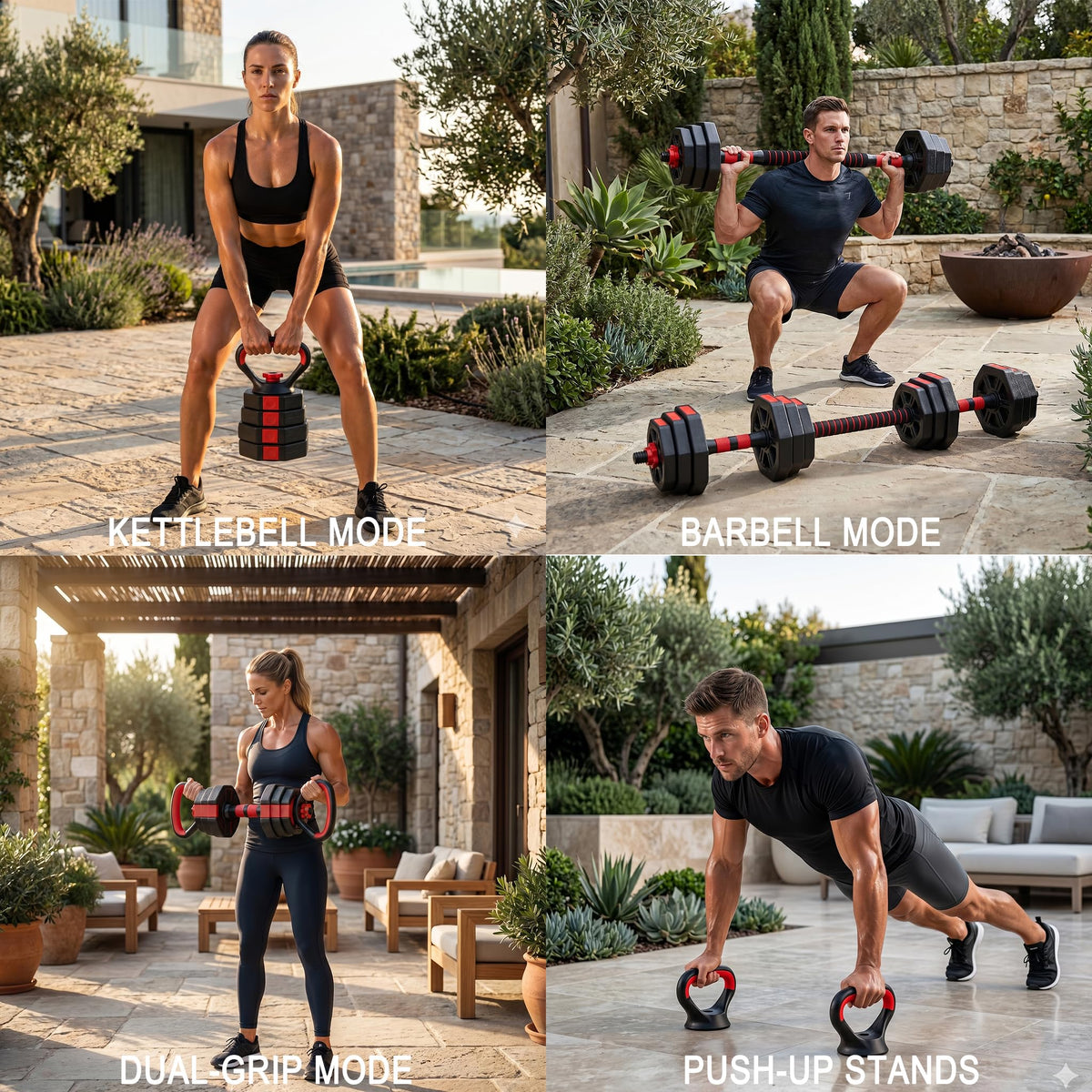 45LB Adjustable Dumbbell & Barbell Weight Set R3304