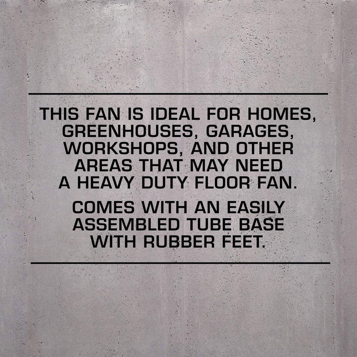 High Velocity Metal Blade Floor Fan, 3 Speeds, Black, 20in C185