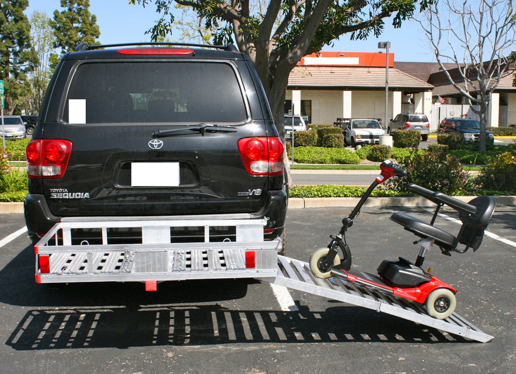 Aluminum Hitch Mount Wheelchair Carrier with Folding Ramp O824